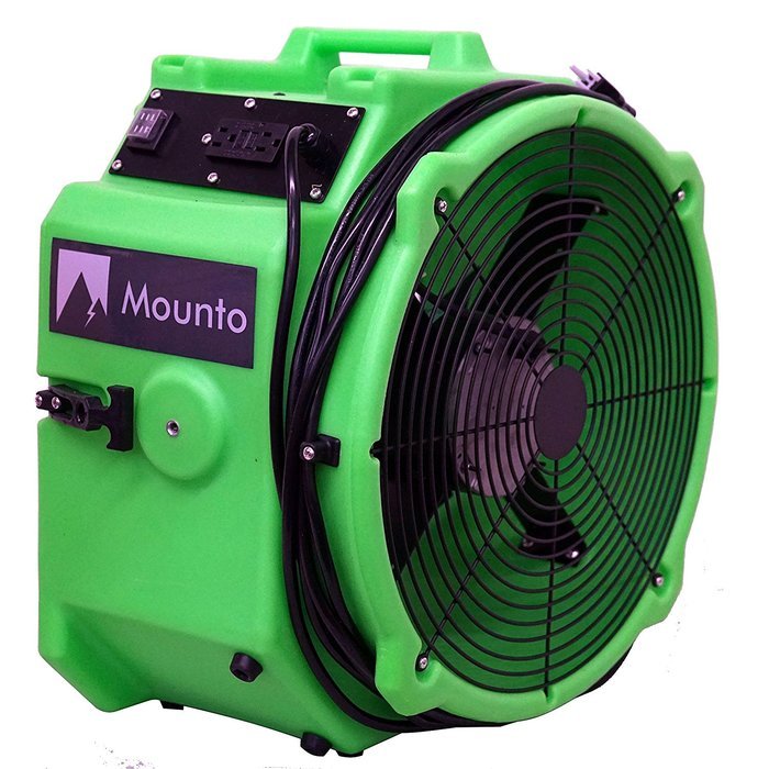 MOUNTO Mt4000A 1/4hp 4000cfm Axial Air Mover Floor Dryer (Green)