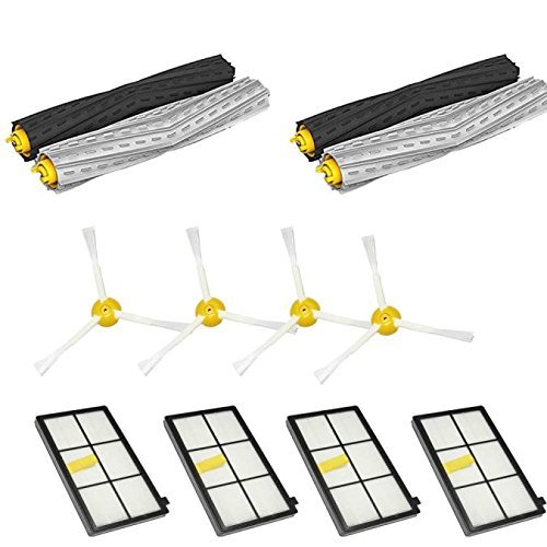 Keepfit Replacement Accessories Kit Vacuum Cleaner replacement parts with 4Hepa Filter, 4Side Brush, 2Tangle-Free... N3