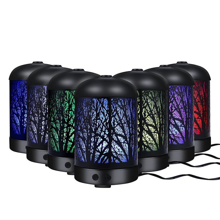 COOSA 100ml US Plug Standard Ultrasonic Aromatherapy Essential Oil Diffuser Cool Aroma Mist Humidifier with LED... N2
