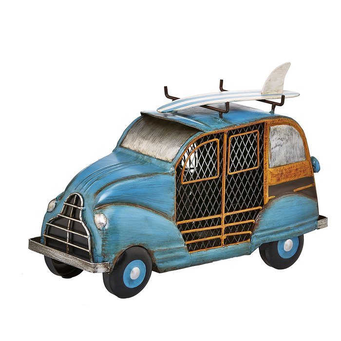 Deco Breeze DBF5417 Blue Woody Car Figurine Fan