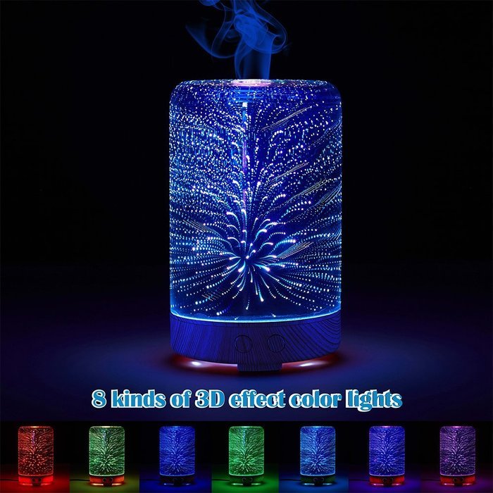 SUN-E Aromatherapy Oil Diffuser,100ML Essential Oil Ultrasonic Cool Mist Humidifier Waterless Auto Shut-off Perfect... N11