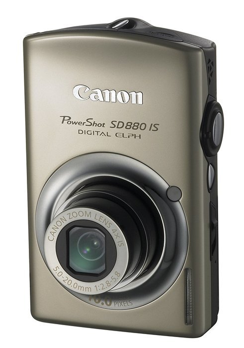Canon PowerShot SD880IS 10MP Digital Camera with 4x Wide Angle Optical Image Stabilized Zoom (Gold) N6