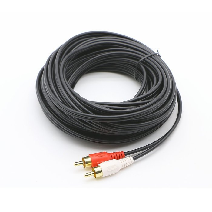 Pasow 3.5mm Stereo Male to 2RCA Male (Right and Left) RCA Audio Cable (30 Feet) N6