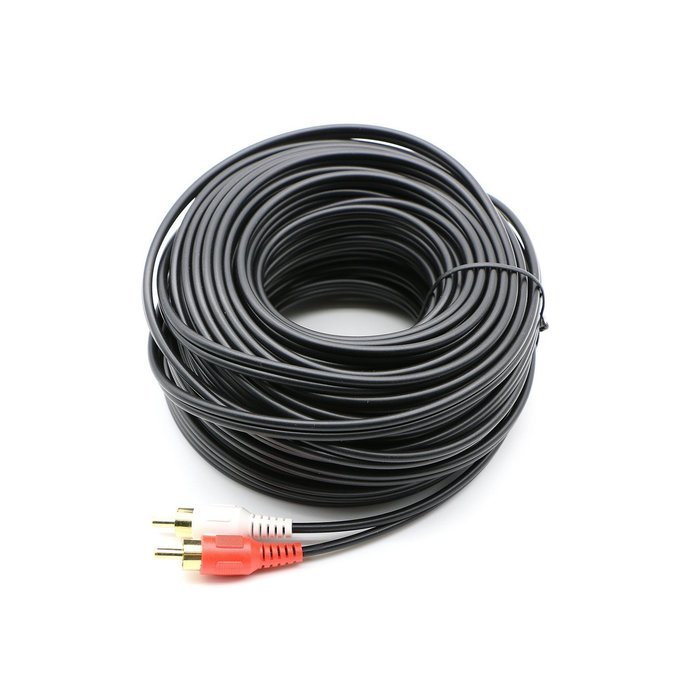Pasow 3.5mm Stereo Male to 2RCA Male (Right and Left) RCA Audio Cable (30 Feet) N11