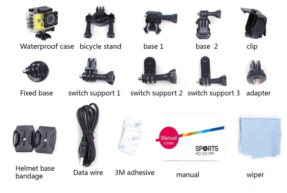 SJCAM Original Action Sport Cam Camera Waterproof Full HD 1080p Video (Silver, SJ5000) N40