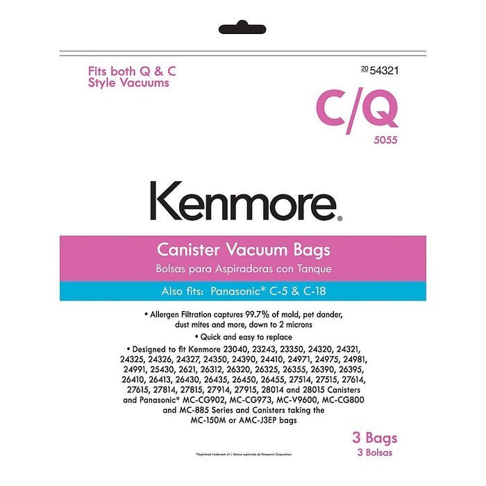 Kenmore Canister Vacuum Bags