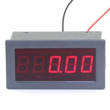 Ampèremètre Numérique DC 0-2A - Affichage LED Rouge - Pour Panneau (trou 76x39mm)