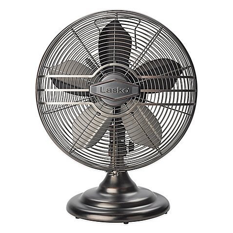 Lasko&reg; 12-Inch Classic Table Fan, features 3 quiet speed settings, widespread coverage, Provides Cool in Vintage...