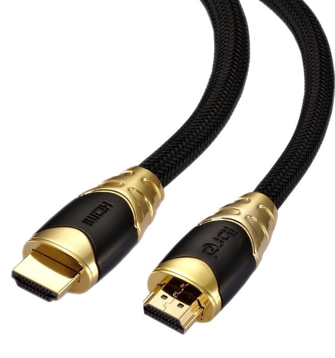 IBRA&reg; 2.4Feet (75Cms) High Speed PRO GOLD BLACK Range HDMI 2.0/1.4a HDMI Cable 3D 2160p PS4 SKY HD 4K Ultra HD... N5