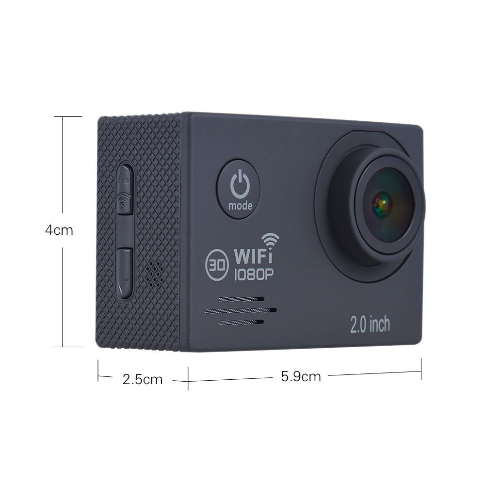 Andoer 1080P 30fps Full HD 12MP Action Camera Waterproof 30 WiFi 2.0 ...