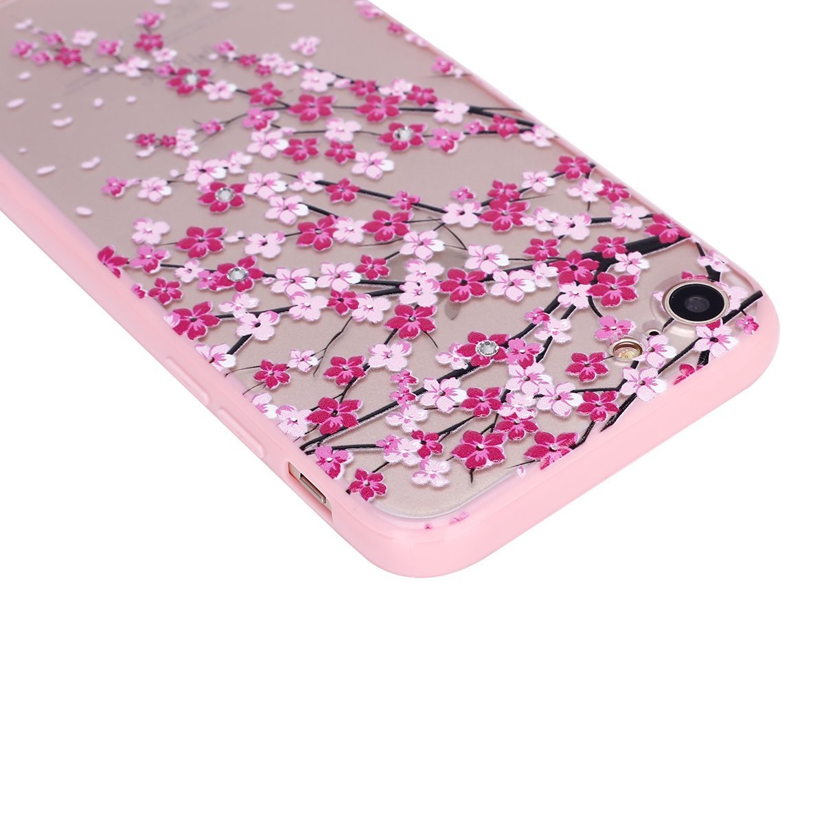 IPhone 7 Case, PHEZEN Colorful Flower Butterfly Plum Blossom Crystal ...