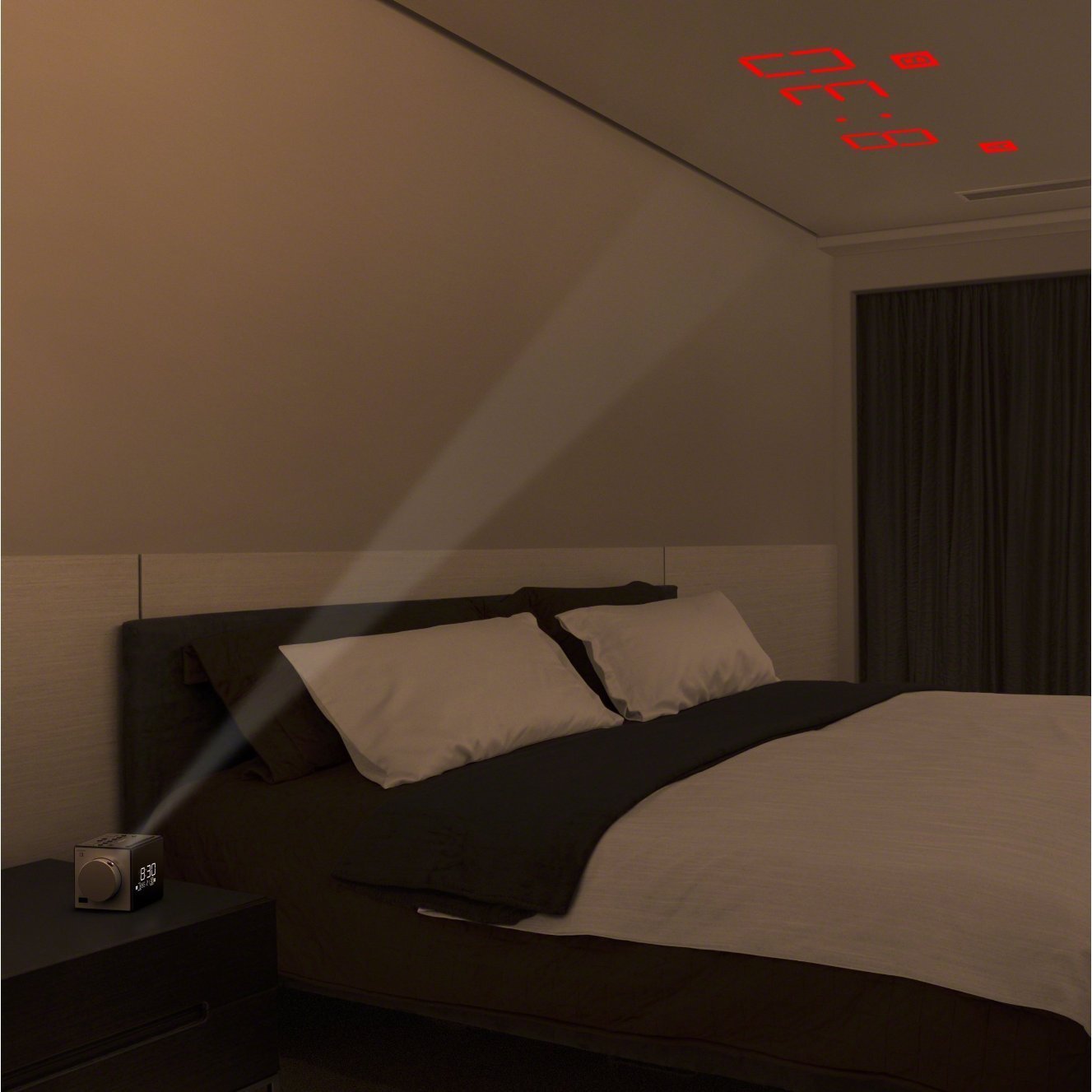 Sony Projector Dual Alarm Clock with Extendable Snooze, 5 Different