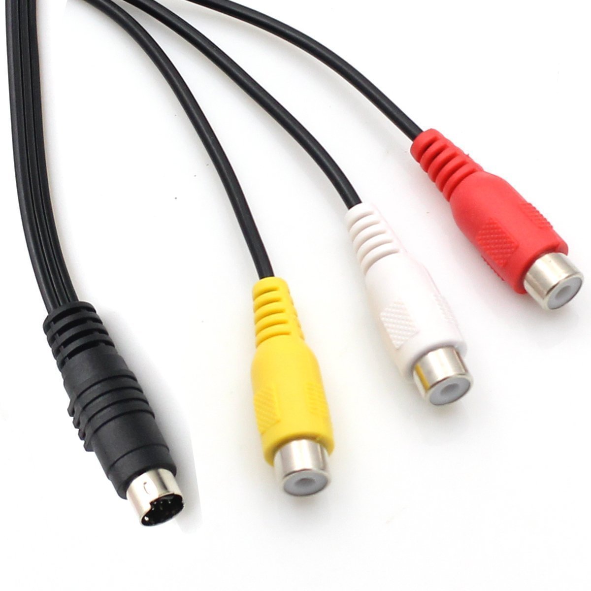 ZdyCGTime Cavo Adattatore S-Video Mini-DIN 4 Pin Maschio A 2 BNC Femmina – 1,5 Metri Per Monitor E Oscilloscopi