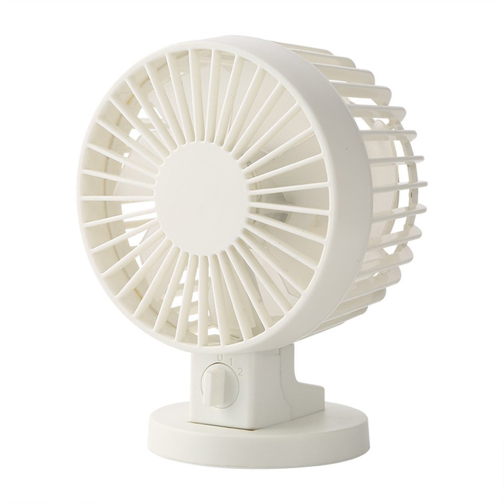 Double-vane, 2-Speed, Portable Mini USB Desk Fan Ultra-quiet Adjustable ...