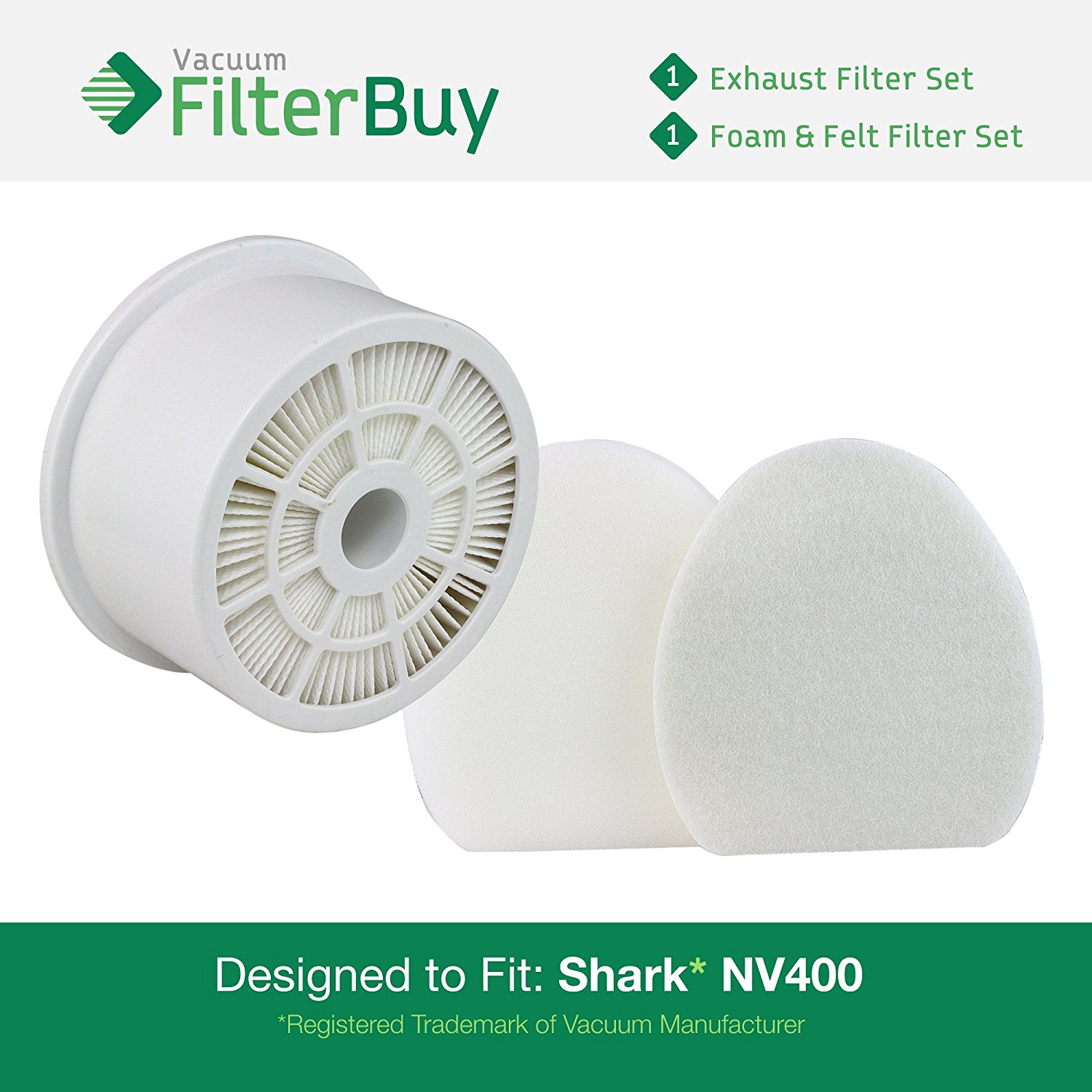 Shark Nv Hepa Foam Felt Filter Kit Part S Xhf Xff Designed By Filterbuy To Fit