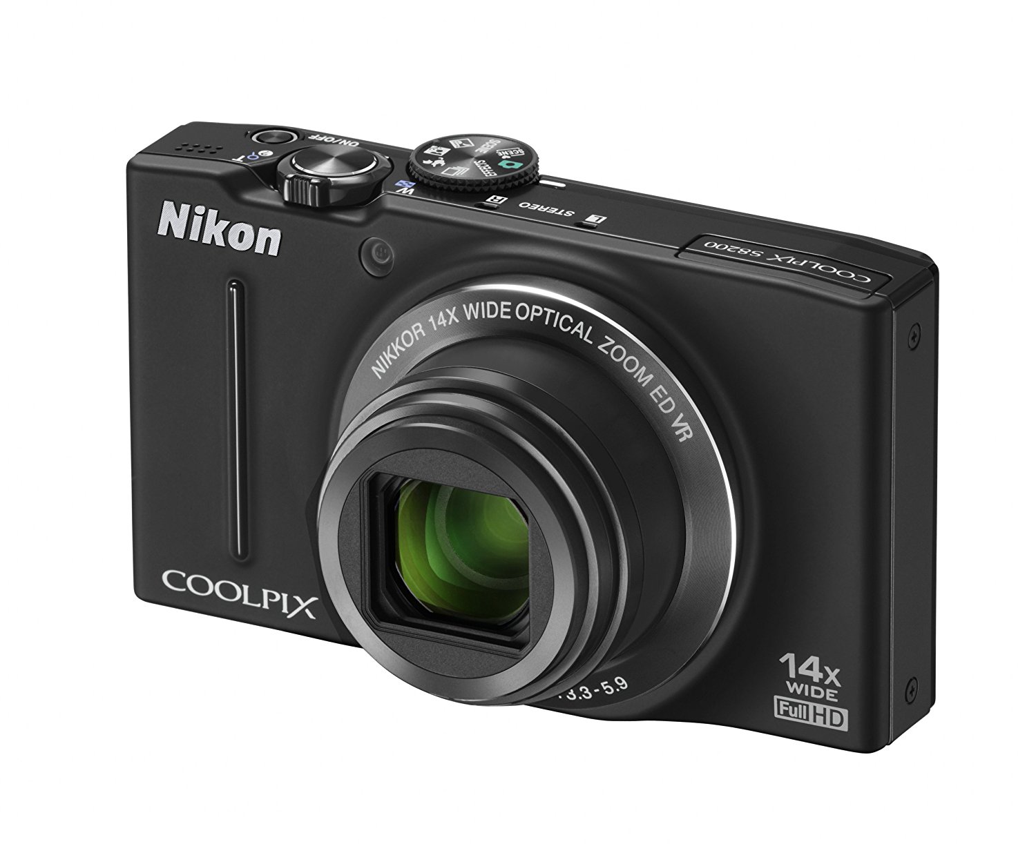 Nikon COOLPIX S8200 16.1 MP CMOS Digital Camera with 14x Optical Zoom ...