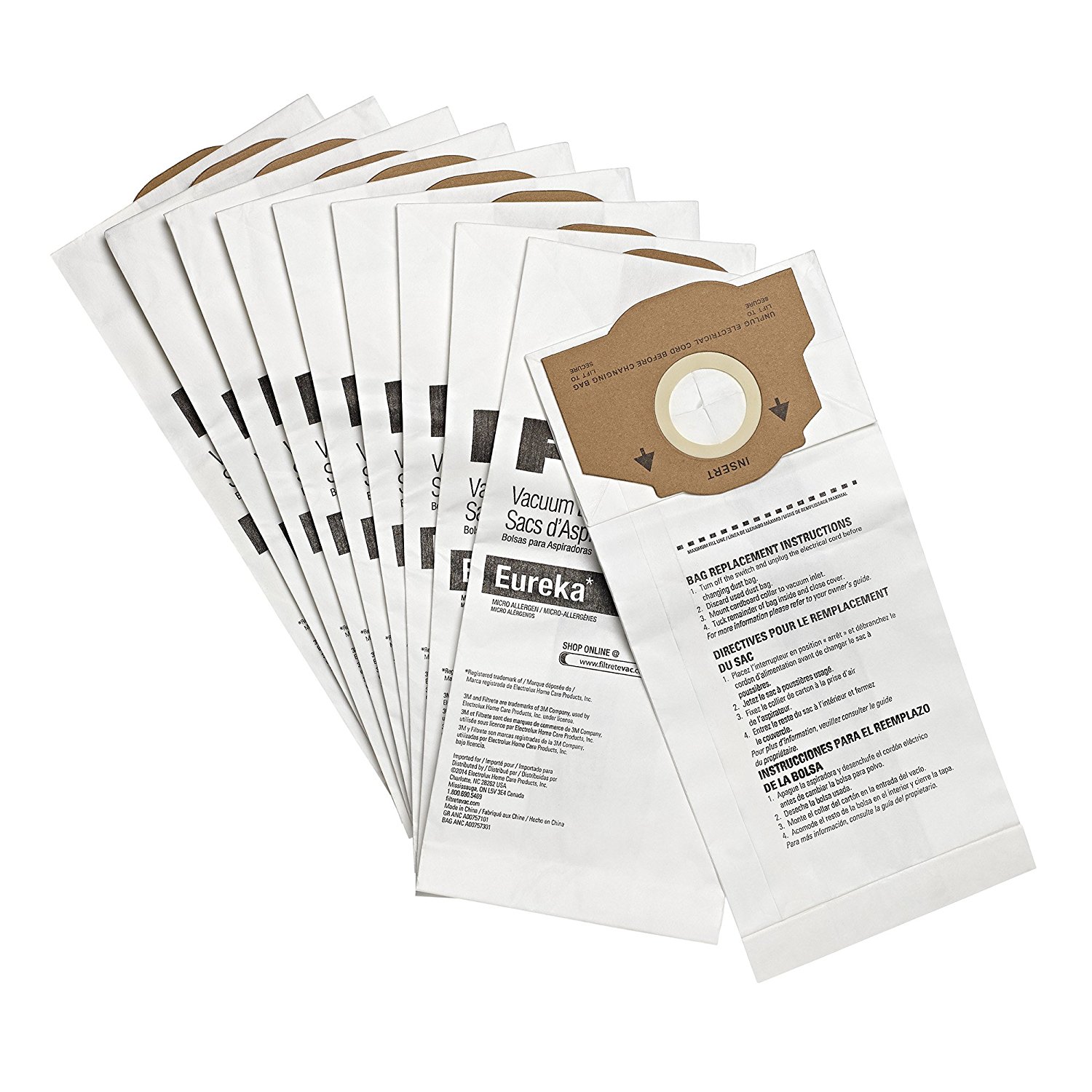 3M Filtrete Eureka Style RR Micro Allergen Vacuum Bag (Set Of 10) Free ...