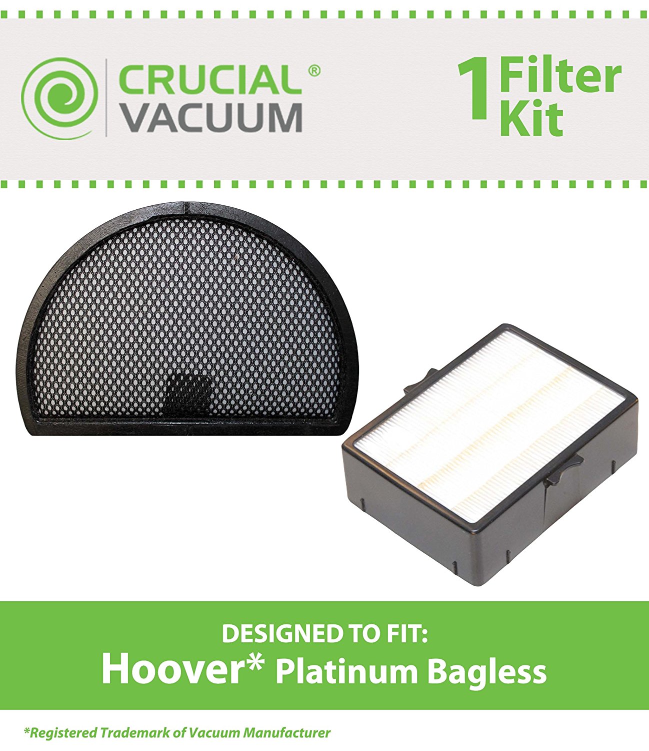 1 Hoover HEPA Filter & 1 Primary Washable Filter, Part # 38765035 ...