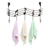 The Door 5 Hook Rack Decorative Hanger for Hanging Your Clothes Coat Hat , Black by Lightess N2