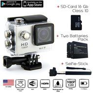 USATREKKER&reg; W9 Wifi 12mp 170 Degree 1080p 2 inc LCD Digital Waterproof Car Bike Helmet Sports Action Camera Set... N7