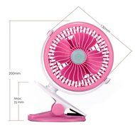 Mini Cooling Clip Fan 360 Degree Rotation USB or 18650 Battery Rechargeable Powered Portable Mute Computer External... N3