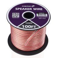 Fosmon [12 Gauge | 50ft] AWG Copper-Clad Aluminum (CCA) Speaker Wire with Red Polarity Mark N13
