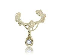 Women Ear Cuff Wrap Rhinestone crystal Clip On Earring Jewelry silver one
