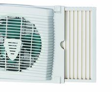 Holmes HAWF2030 Dual Blade Twin Window Fan with Thermostat