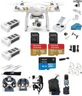 DJI Phantom 3 Professional (Pro) 4K Video Camera EVERYTHING YOU NEED Kit + 3 Total DJI Batteries + Snap on Guards... N5