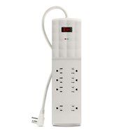 Belkin 8-Outlet Power Strip Surge Protector with 6-Foot Power Cord and Telephone Protection, 3500 Joules (BSQ800bg06... N14