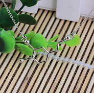 Charm Nice Gift Unisex Silver Dopamine Molecule Necklace Pendants