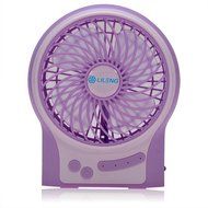 GIZGA Mini Portable USB Rechargeable 3 Speeds Personal Fan with LED Light, Built in 2200mAh 18650 Lithium-ion... N2