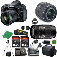 Nikon D610 International Version - No Warranty, 18-55mm f/3.5-5.6 VR, Tamron 70-300mm DI LD Zoom, 2pcs 16GB ZeeTech...