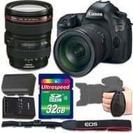 Canon EOS 5DS DSLR Camera Bundle with Canon EF 24-105mm f/4L IS USM Lens + 32gb Memory SD Card + Grip Strap -...