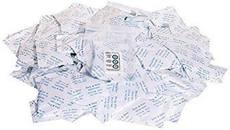 DRY&amp;DRY Silica Gel Desiccant Packets Dehumidifiers Including 3 Moisture Indicating Cards, 5g, 100 Piece