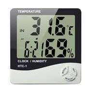 audiosharp LCD Digital Temperature Thermometer Humidity Hygrometer Meter with Clock Calendar Alarm
