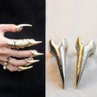 Spritech(TM) 10 Pcs Fashion Cool Unisex Personality Bronze Punk Succubus Plain Above Knuckle Finger Band Rings...
