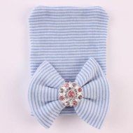 Newborn Baby Girls Toddler Stripe Hospital Cap Infant Comfy Bowknot Beanie Hat N8