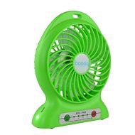 Baaaq Mini USB 3 Speeds Rechargeable Portable Table Fan with Emergency Power Bank, Black N2