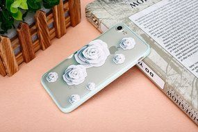 iPhone 7 Case, PHEZEN Colorful Flower Butterfly Plum Blossom Crystal Diamond Bling Hybrid Hard PC + Clear Soft... N5