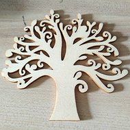 MuLuo 10pcs Wooden Buttons Sewing Craft Big Tree Dedisn Buttons without Hole