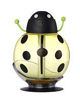 Mayskey Portable Cartoon Beetle 260ml USB Ultrasonic Humidifier Atomizer with LED Light (Yellow)