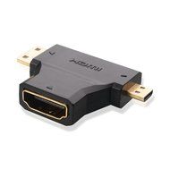Cable Matters (2 in 1) Gold-Plated Mini-HDMI + Micro-HDMI to HDMI Adapter N3