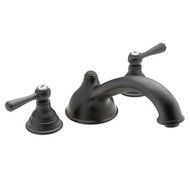 Moen T910WR Kingsley Two-Handle Low Arc Roman Tub Faucet without Valve, Wrought Iron by Moen