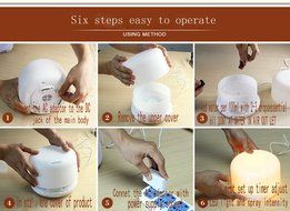 SSFW 500ml Aromatherapy Essential Oil Diffuser With 7 LED Color Changing Lamp for Home, Yoga, Office, Spa, Bedroom... N2