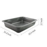 AYAMAYA High Quality New Carbon Steel Non-Stick Coating Square Roaster Bread Loaf Pan 15.3*11.2*2.7 inch N3