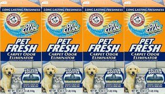4 Pk, Arm &amp; Hammer Pet Fresh Carpet Odor Eliminator Plus Oxi Clean Dirt Fighters N2