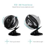 Homasy Battery Operated Clip on Fan, Mini Desk Fan Portable Fan for Baby Stroller Table Home Office, Powered by...