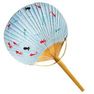 Japanese Style Wood Handle Hand Fan Hand Held Fan, No.9