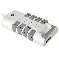 Pivoting 12 Outlet Power Surge Block W/Flat Plug N5